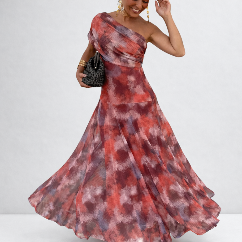 Jessamy – One-Shoulder Tie-Dye Maxi Dress