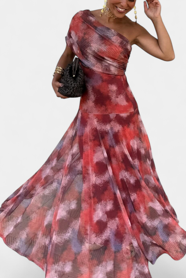 Jessamy – One-Shoulder Tie-Dye Maxi Dress