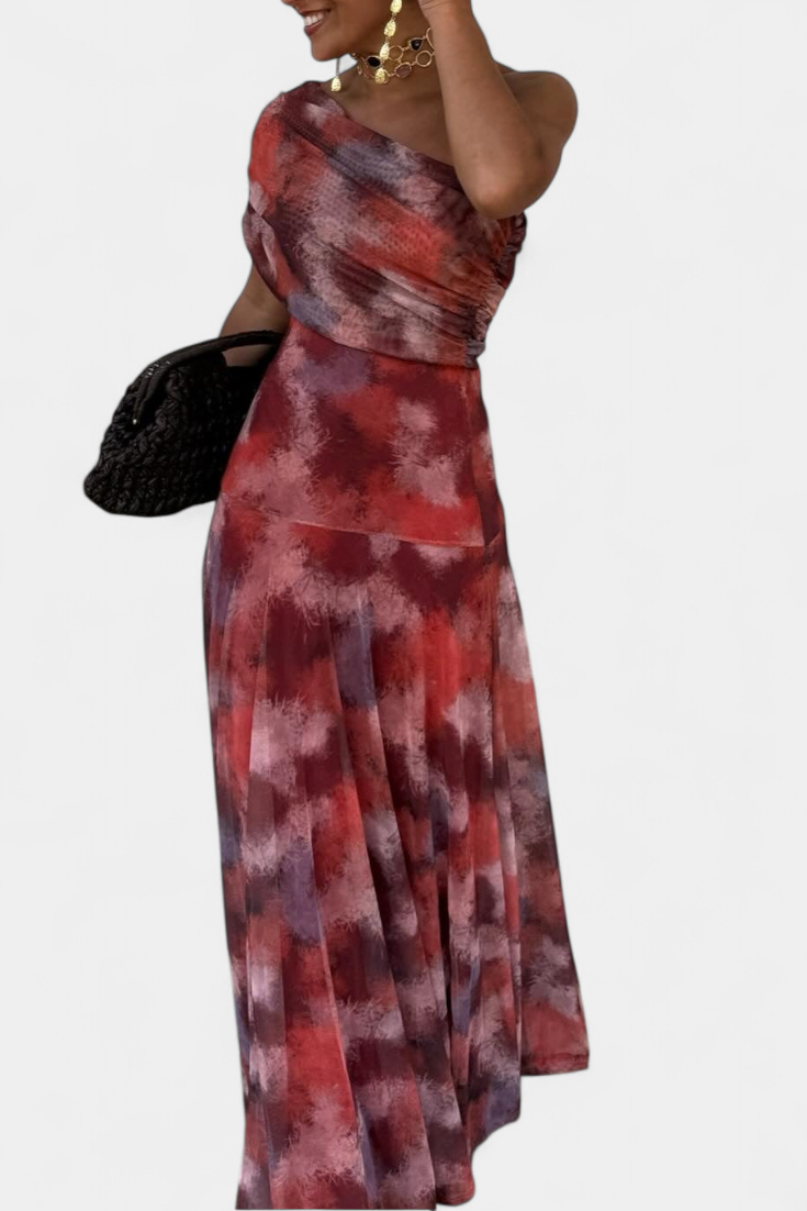 Jessamy – One-Shoulder Tie-Dye Maxi Dress