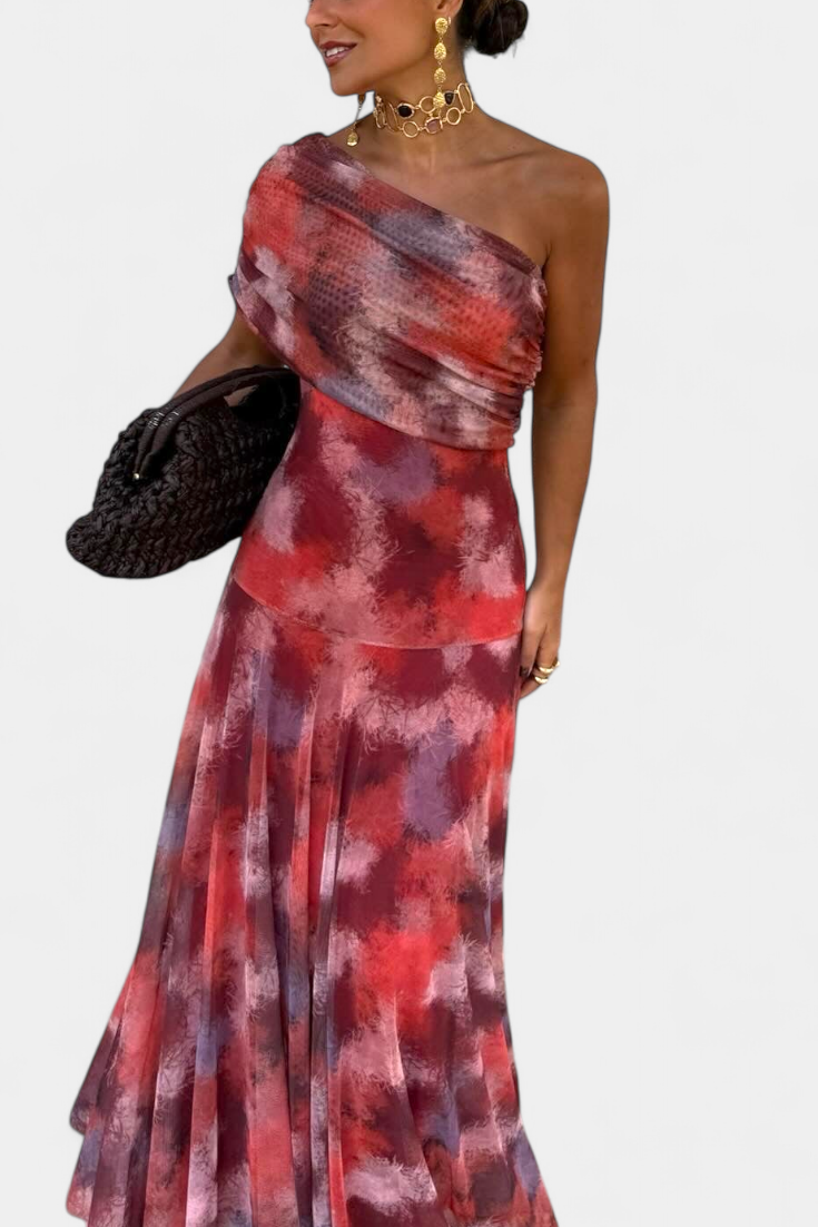 Jessamy – One-Shoulder Tie-Dye Maxi Dress