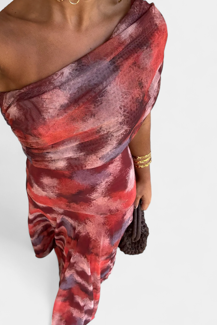Jessamy – One-Shoulder Tie-Dye Maxi Dress